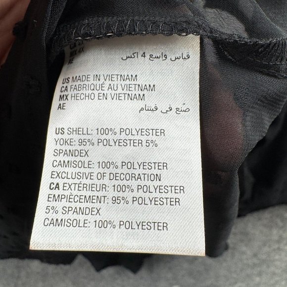 Style & Co Top Womens Plus 4X Black Sheer Velvet Boho Flowy Tunic Whimsigoth NEW - Picture 8 of 11